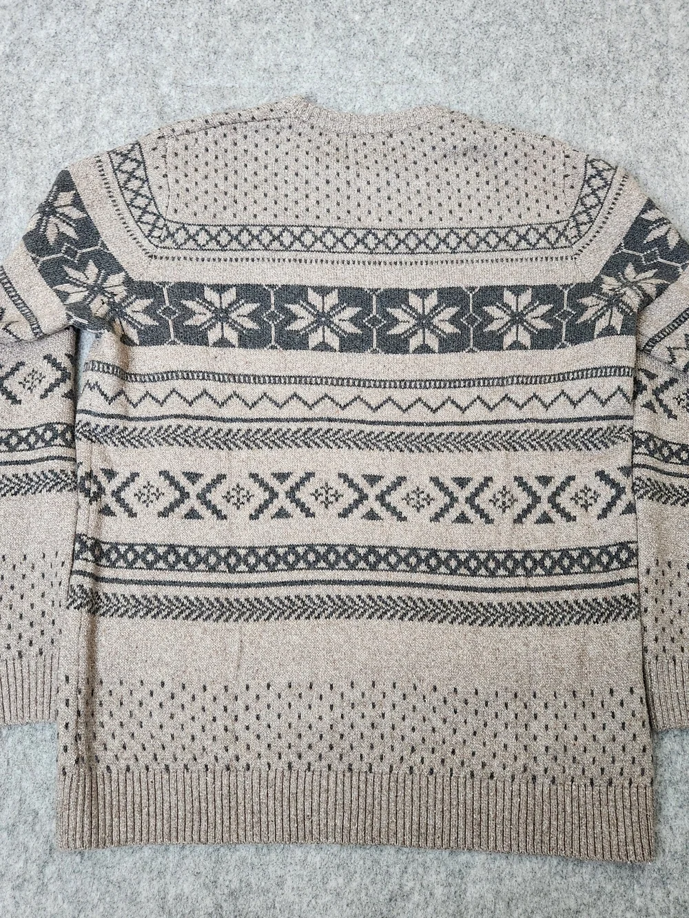 NWT Old Navy Fair Isle Knit Sweater Men's XLT Tall Brown Holiday Winter So Soft